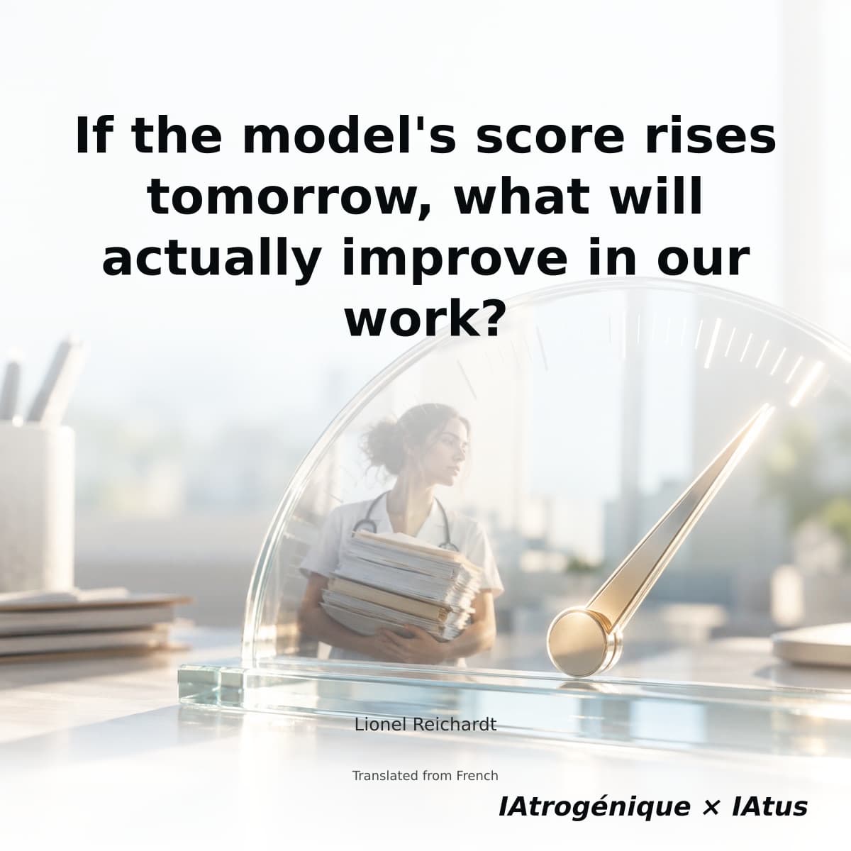 If the model's score rises tomorrow, what will actually improve in our work?