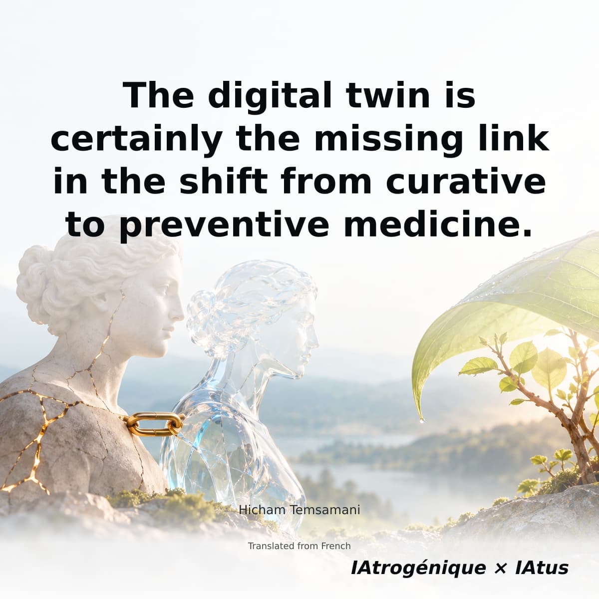 The digital twin is certainly the missing link in the shift from curative to preventive medicine.
